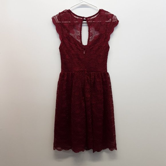 NWT Maroon Lace Dress - Picture 2 of 5